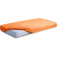 Frotē palags ar gumiju 120x200 oranžs 49 Premium