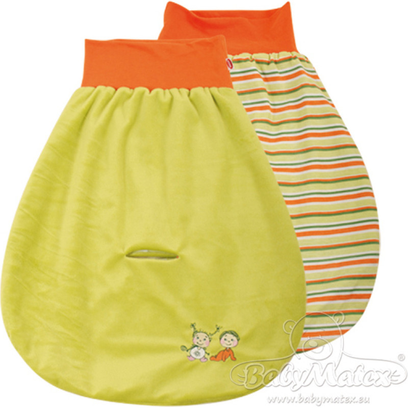 Sono mazuļa pusguļammaiss, 0-8 mēneši, dzeltens, ar abpusējām siksnām autokrēsliņam