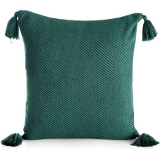 Dekoratīvā spilvendrāna 45x45 Poly, tumši zaļa