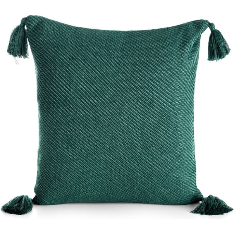 Dekoratīvā spilvendrāna 45x45 Poly, tumši zaļa