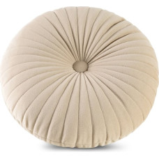 Dekoratīvais spilvens 40 cm Samts, bēšs, apaļš