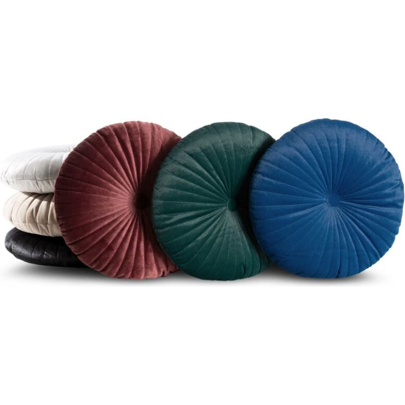Dekoratīvais spilvens 40 cm Samts, bēšs, apaļš