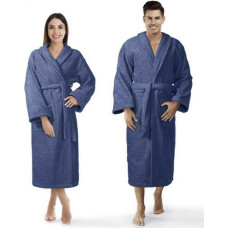 Prestižs frotē peldmētelis S/M, zila viesnīcas kokvilna, 450g/m2