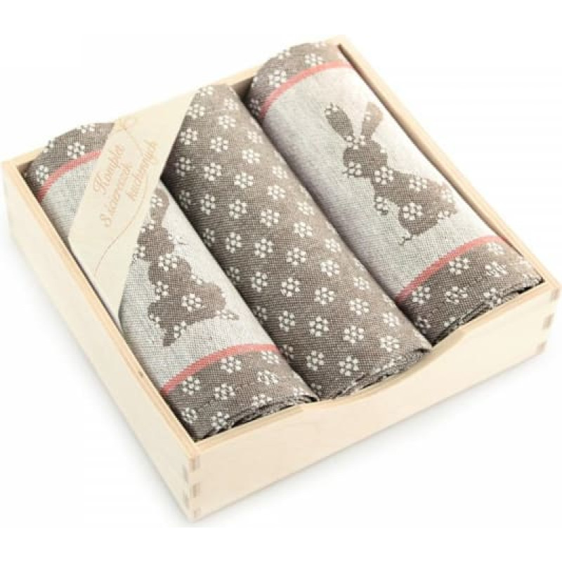 Szarak virtuves lupatu komplekts 3 gab brūns 8525/9 koka kastē 22