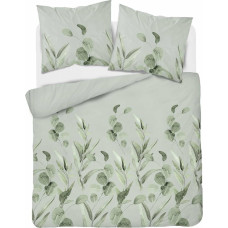 Kokvilnas pakaiši 160x200, seladons, lauka puķes 4691 A Kokvilna 16