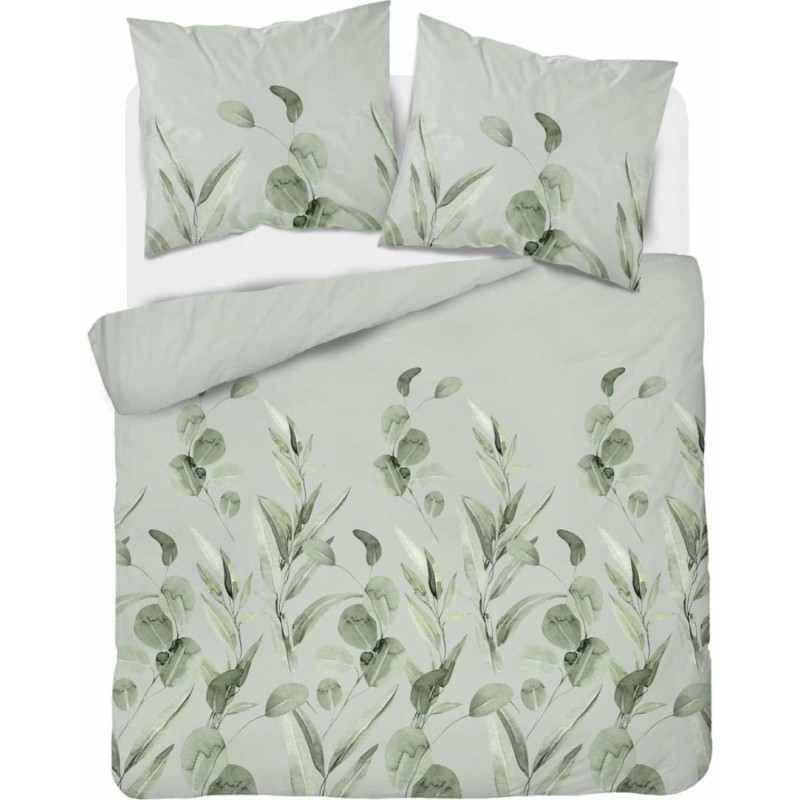 Kokvilnas pakaiši 160x200, seladons, lauka puķes 4691 A Kokvilna 16