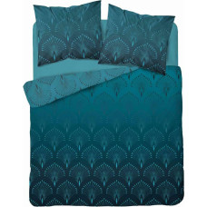 Satīna gultas veļa 180x200 Pāvu astes tirkīza 4814 A Home Satin 58