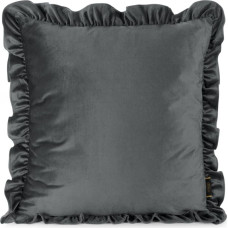 Dekoratīvā spilvendrāna 60x60 Brenda tērauds ar volānu