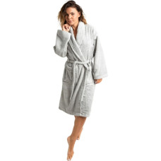 Nefretete Llama Soft L unisex frotē peldmētelis, sudrabs, 450 gsm, izgatavots no 100% kokvilnas, rafinēta ar lamas vilnu