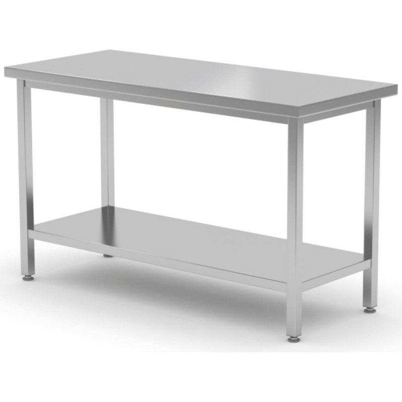 Hendi Centrālais tērauda darba virsmas galds ar plauktu 140x70x85 cm - 810729