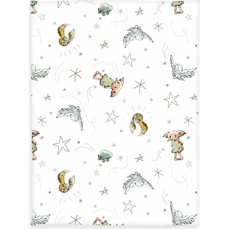 Bērnu sega 75x100 Harijs Poters, balta, krāsaina, izgatavota no mikrošķiedras H24