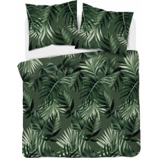 Kokvilnas gultasveļa 180x200 zaļas lapas 4848 A Cotton 74