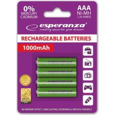 Esperanza EZA102G PRECHARGED HR03 1000MAH ALWAYS READY BLISTERA IEPAKOJUMĀ 4GB.