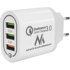 Maclean Energy MCE479W 3xUSB lādētājs QC 3.0