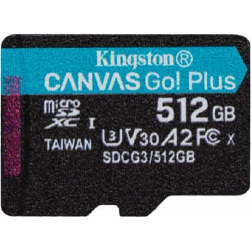 Atmiņas karte Kingston Canvas Go! Plus microSDXC 512GB