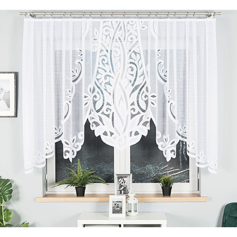 POLA Gatavs žakarda aizkars, platums 300 x augstums 140cm, krāsa 001 balta 019368/FBL/001/300140/1