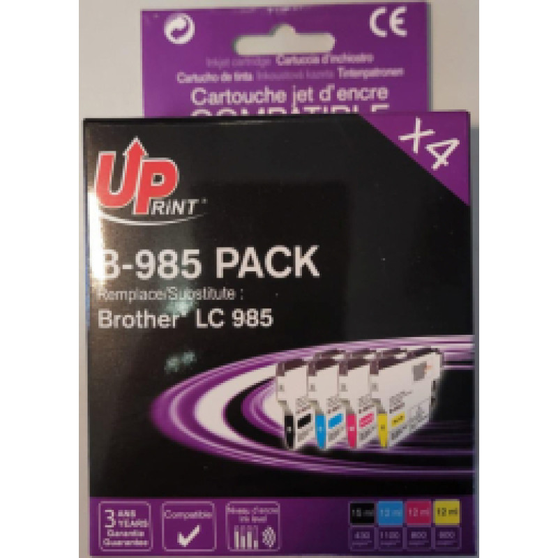 UPrint Brother LC985 4 Pack BK | C| M| Y