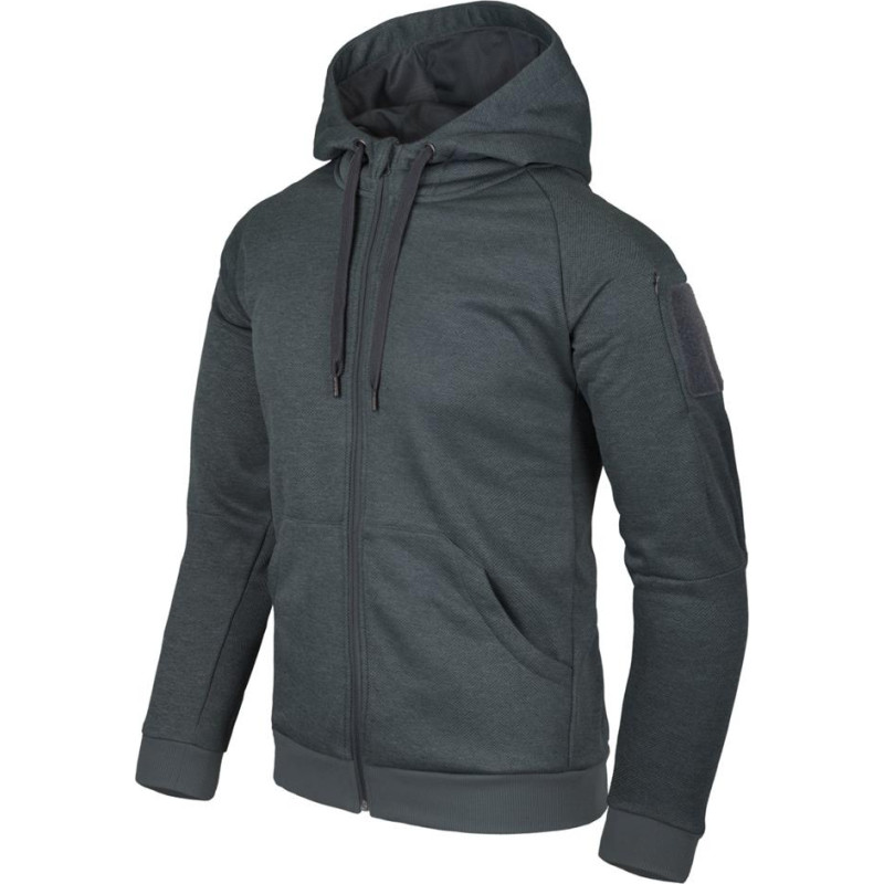 Helikon - Urban Tactical Hoodie® - Pilns rāvējslēdzējs - Poliesters - Melns/pelēks melanss - BL-UHF-PO-M1 (XL)