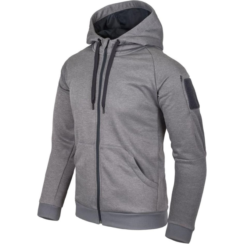 Helikon - Urban Tactical Hoodie - Pilns rāvējslēdzējs - Poliesters - Pelēks melanss - BL-UHF-PO-M3 (M)