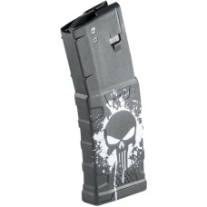 Mission First Tactical (Mft) MFT — polimēru žurnāls Extreme Duty Punisher Skull — 5,56x45 mm/.223 — EXDPM556D-PSS-WH