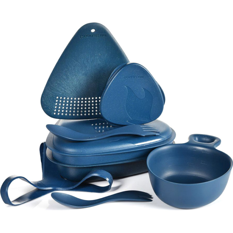 Light My Fire - Outdoor MealKit™ ceļojumu trauku komplekts - 8 gabali - HazyBlue - 2418410910