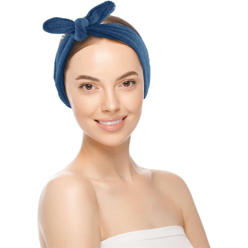 Aktīva tumši zila kosmētiskā matu lente