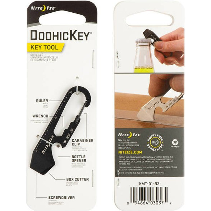 Nite Ize - DoohicKey taustiņu rīks - melns - KMT-01-R3