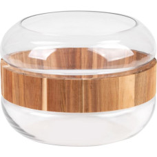 Dekoratīvā stikla vāze 25x17 Grace 2, gaiši balta brūna