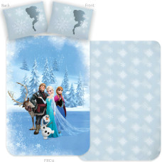 Kokvilnas gultas veļa 100x135 Frozen Frozen zila spilvendrāna 40x60 C24