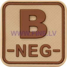 JTG Bloodtype Square Rubber Patch B Neg