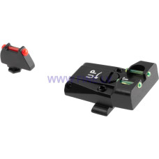 LPA Fiber Optic Sight Set for Glock 17/19