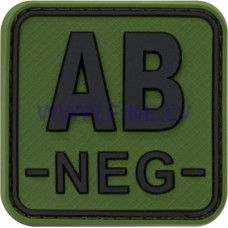 JTG Bloodtype Square Rubber Patch AB Neg