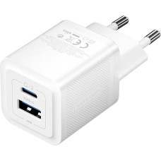 Vention Wall charger, Vention, FEQW0-EU,  USB-C + USB- A,  30W|30W , GaN (white)