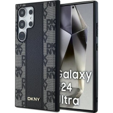 Dkny DKHMS24LPCPVSLK S24 Ultra S928 czarny|black hardcase Leather Checkered Mono Pattern MagSafe