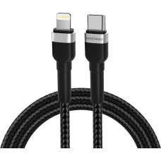 Wozinsky Kabelis iPhone USB-C - Lightning PD 30W 1m melns