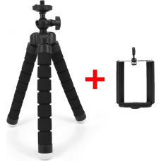 Phone holder - flexible tripod - black