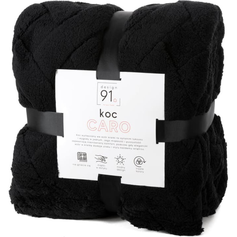 Caro melna mikrošķiedras izmetamā sega 70x160 atzveltnes krēslam D91