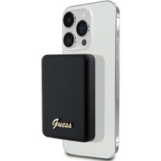 Guess Powerbank indukcyjny 5W GUPBM3ALGSGK 3000mAh czarny|black MagSafe Metal Script Logo
