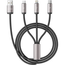Tech-Protect UltraBoost 3in1 USB-A - Lightning | USB-C | micro USB 3.5A cable 1m - gray