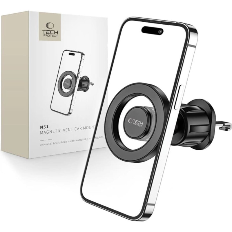 Tech-Protect N51 car phone holder with MagSafe for air vent - black