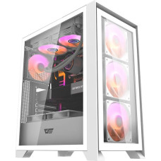 Computer case Darkflash DRX70 GLASS + 4 RGB fans (white)