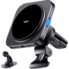 ESR Halolock Magnetic QI2 car holder with MagSafe 15W inductive charger for air vent - black