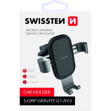 Swissten S-GRIP G1-AV3 Metal Age Gravity 360 Universāls Auto Stiprinājums Gaisa Restei Sudraba