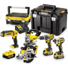 Dewalt-Maszyny 5 akumulatoru instrumentu komplekts 18V Li-Ion XR 3x5.0Ah, 2 maciņi TSTAK, DeWalt [DCK551P3T-QW]