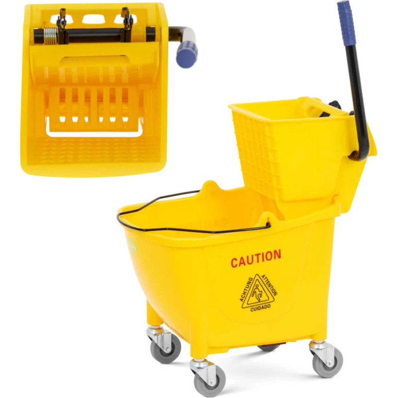 Ulsonix Grīdas tīrī&scaron;anas ratiņi ar izspiedēju, 32 litri