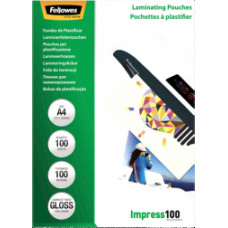 Laminēšanas plēves Fellowes A4 Glossy 100 Micron Laminating Pouch - 100 pack