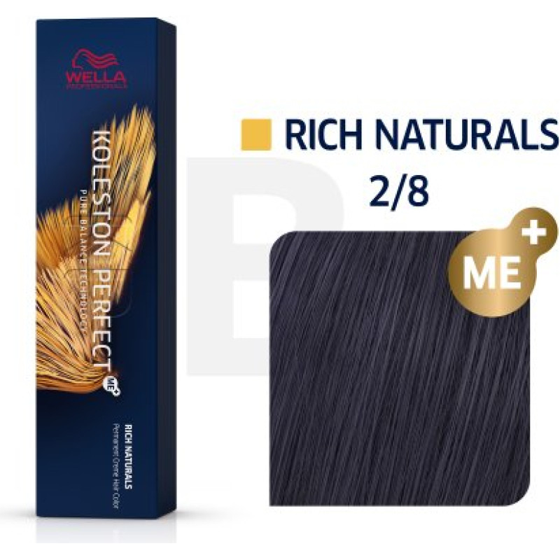 Wella Professionals Koleston Perfect Me+ Rich Naturals profesionāla permanentā matu krāsa 2|8 60 ml