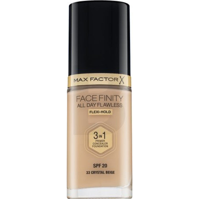 Max Factor Facefinity Facefinity All Day Flawless Flexi-Hold 3in1 Grunts pamatne-konsīleris SPF20 33 3in1 30 ml