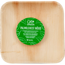 Gogreen Palmu lapu šķīvji Go Green 15x15cm 10 gab.| 0,22kg