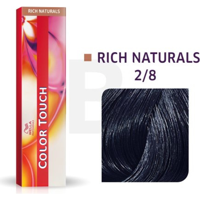 Wella Professionals Color Touch Rich Naturals profesionālā demi-permanentā matu krāsa ar daudzdimensiju efektu 2|8 60 ml